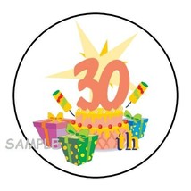 (30) 30TH Birthday Envelope Seals Labels Stickers 1.5&quot; Round Favors - £5.98 GBP