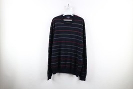 Vtg Brooks Brothers Mens XL Merino Wool Knit Rainbow Striped Crewneck Sweater - £43.38 GBP