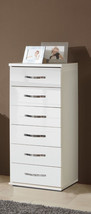 German White Gloss 6 Drawer Narrow Chest - £256.45 GBP