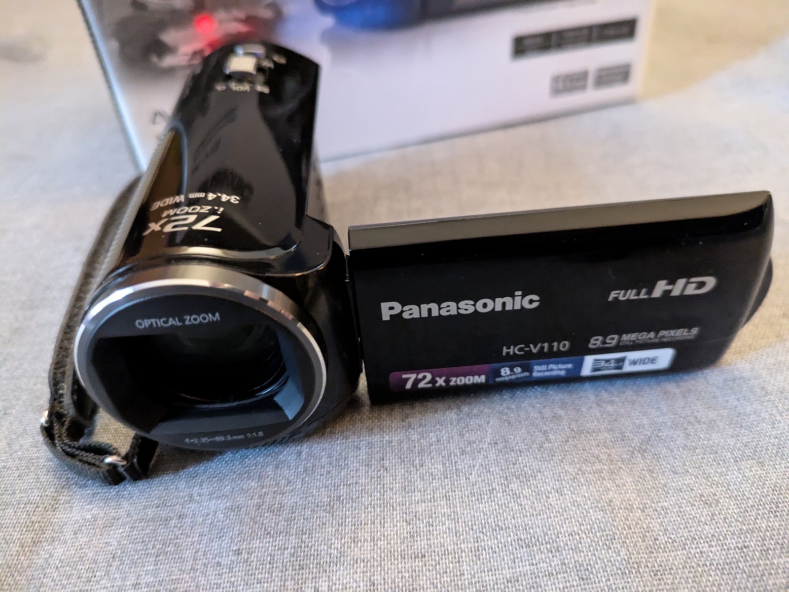 Panasonic HC-V100 Camcorder HD 10MP 90X Zoom Video Camera Digital Box Working Item image 3