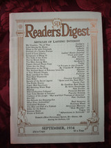 Readers Digest September 1934 H L Mencken Edwin Teale Capri Ring Lardner - £7.31 GBP