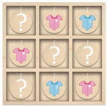 Gender Reveal Tic Tac Toe Board Game,Rustic Wooden Gender Reveal Games F... - $30.99