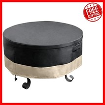 Durable 36 Inch Black Fire Pit Cover - Waterproof with Adjustable Drawst... - $30.68