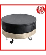 Durable 36 Inch Black Fire Pit Cover - Waterproof with Adjustable Drawst... - $555.75 MXN