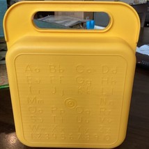 Vintage Tupperware Alphabet Case Yellow Art Pencil School Storage Lunch ... - $19.80