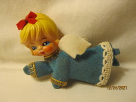vintage Christmas: 1950&#39;s-60&#39;s 4&quot; long flying Angel in Blue - £14.75 GBP