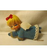 vintage Christmas: 1950&#39;s-60&#39;s 4&quot; long flying Angel in Blue - £14.57 GBP