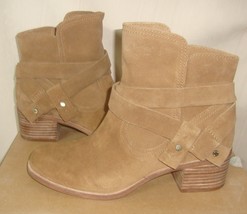 UGG ELORA Chestnut Suede Buckle Wrap Ankle Boots Women US 8 NEW 1020295 - £79.05 GBP