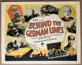BEHIND THE GERMAN LINES (1918) US Style A Half-Sheet UFA German WWI Docu... - $750.00