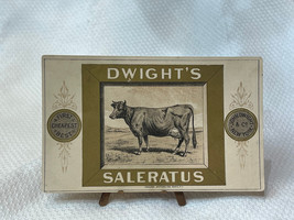 Cow Brand Dwight&#39;s Saleratus Baking Powder Antique 1800s Victorian Trade... - $29.65
