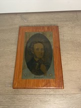 Music Composer Mendelssohn Toned 1970&#39;s Metal Plate on Wood - Young Mend... - $40.00