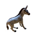 Zebra Figurine 3” Mini Figure Hard plain looks like porcelain - $15.84