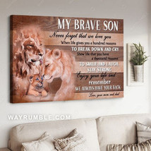 Family Poster My Brave Son Never Forget That We Love You When Life Gives You A H - £12.63 GBP