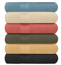 BATH Towels set Large Size 27”x54” 100% Cotton 6pcs/pack mix color - £23.97 GBP