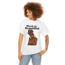 Black Is Beautiful Woman Print Heavy Cotton Tee. White T-Shirt. All Sizes  - £10.30 GBP+