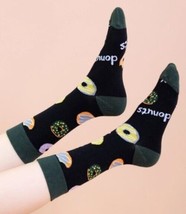 Black Assorted Donuts Socks Novelty Unisex 6-12 Crazy Fun SF114 - £6.17 GBP
