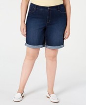 allbrand365 designer Womens Plus Size Cuffed Tummy Control Shorts,Atlantic,18W - £34.54 GBP