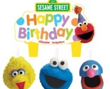 Sesame Street Party Molded Candle Set Cake Topper  Birthday Supplies 4 P... - $4.95