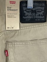 NWT Levi’s 514 30x32 Straight Beige Men&#39;s Cotton Jeans $69.50 - £26.04 GBP
