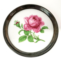 Pink Rose Trinket dish Coaster by Fürstenberg Germany 4&quot; - £8.01 GBP