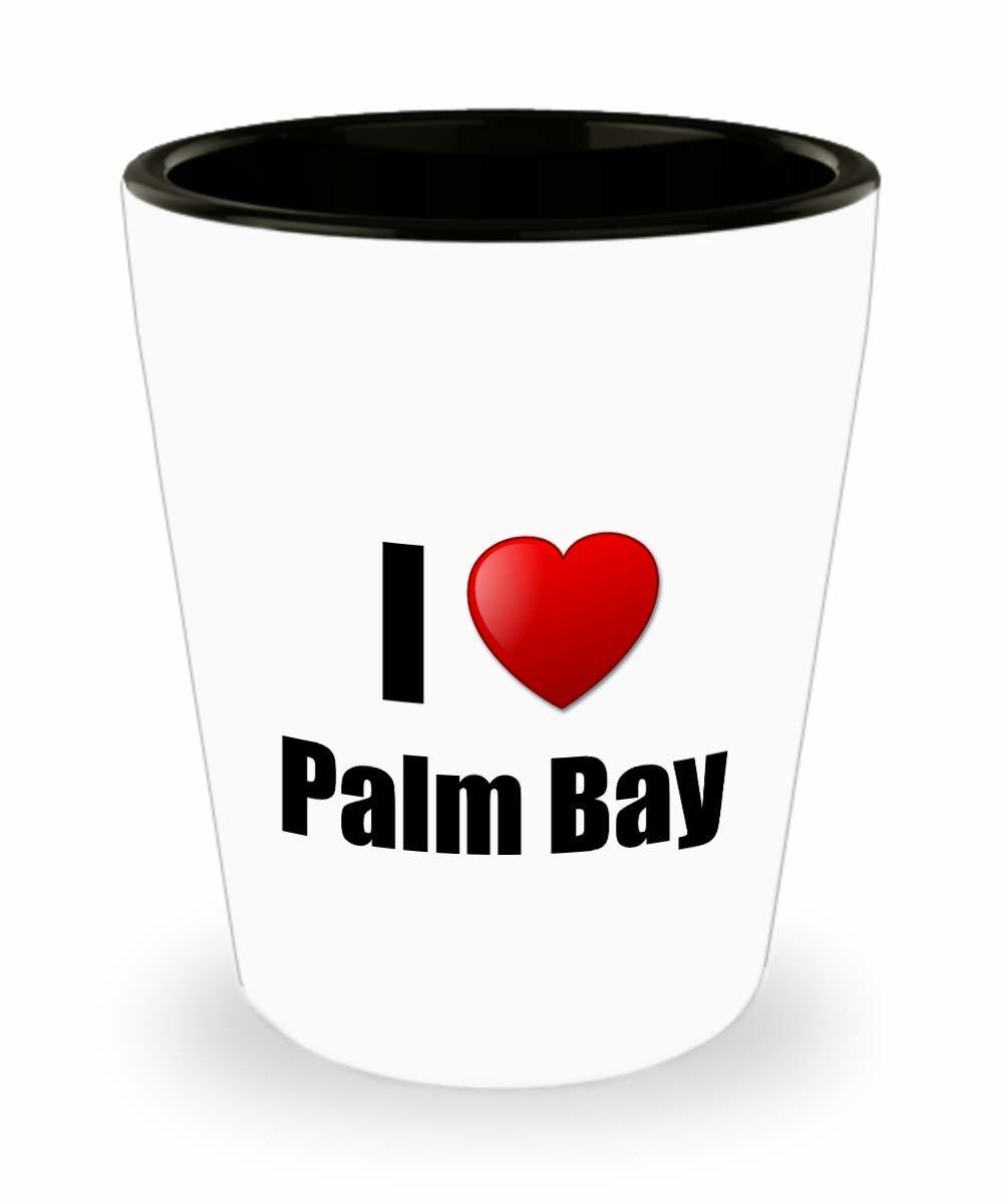 Palm Bay Shot Glass I Love City Lover Pride Funny Gift Idea For Liquor L... - $12.84
