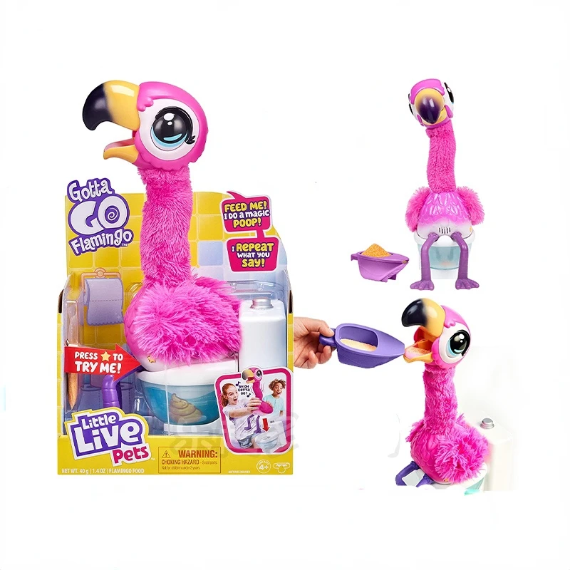 Little Live Pets Gotta Go Flamingo Interactive Plush Toy Sings Wiggles Poops and - £103.40 GBP