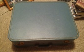 015 Vintage US Trunk CO Hardside Travel Suitcase Blue 21x16 - £27.81 GBP