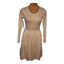 Todolor Dress Women&#39;s XS White Long Sleeve Soft Pockets Knee Length NWT  - £11.79 GBP