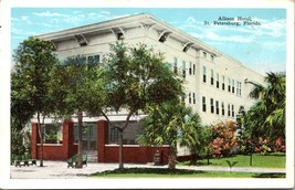 1924 Allison Hotel Exterior Building St. Petersburg Florida FL Vintage Postcard - £17.70 GBP