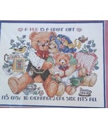 Stamped Cross Stitch Linda Gillum 40905 Bucilla Teddy Bears Hugs - $12.86