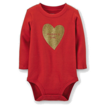 Carter’s Baby Girl  Valentine’s Day Daddy’s Girl Long Sleeve Bodysuit 18 Months - £11.38 GBP
