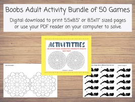 Boobs Activity Book For Adults, Boobie Activities, Booby Word games, Tit... - £2.38 GBP