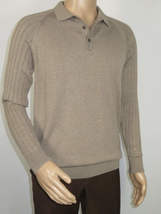 Men's Sweater Knit By BRANGO Turkey Polo Neck Cotton Blend 21228 Dark Beige image 8