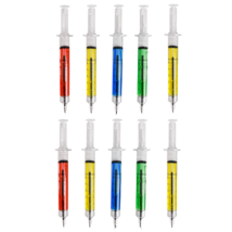 NEW Lot of 10 Syringe Shape Pens Ball Point Pen Hospital Nurse Novelty - £5.34 GBP