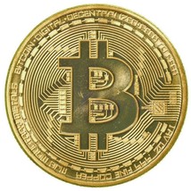 Bitcoin Gold Plated Collectible Coin Artwork 1 oz Luxury Gift - $520.61 MXN