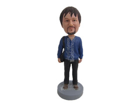 Custom Bobblehead Neat Male With A Side Bag - Leisure &amp; Casual Casual Males Pers - £66.55 GBP