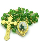 St.Saint Jude Green Catholic  Rosary Necklace San Judas Rosario Oración ... - $17.49 CAD