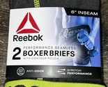 Reebok 2-Pair Mens Boxer Brief Performance Seamless Training 6&quot; Inseam (... - $17.61