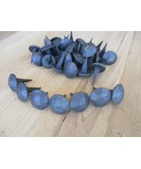 50 HAMMERED NAILS CLAVOS PEGS HAND FORGED MEDIEVAL TACKS 1&quot; ROUND - $1,260.15 MXN