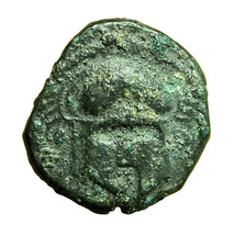 Ancient Greek Coin Mesembria Thrace AE15m Facing Helmet / Radiate Wheel 03951 - £27.26 GBP