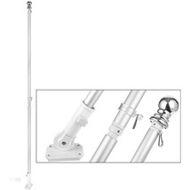 Outdoor Metal Aluminum Flag Holder With Mounting Bracket And Pole Set, 7... - £45.41 GBP