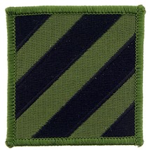 U.S. Army 3rd Infantry Division Patch Green 3&quot; - £6.88 GBP
