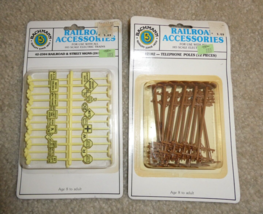 Vintage Bachmann HO Scale Telephone Poles and Signs Accessories NIP 4210... - $17.82