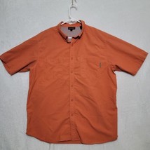 Wolverine Men&#39;s Fishing Shirt Size XL Orange Vented Short Sleeve Casual ... - £13.29 GBP
