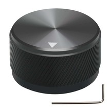 mxuteuk Black Aluminum Alloy Potentiometer Control Knob Volume Audio Ele... - £31.55 GBP