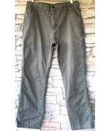 Carhartt Pants Mens 36 x 32 Relaxed Fit Carpenter Workwear B324-DFE Oliv... - £42.31 GBP