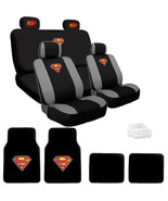For BMW New Superman Car Seat Cover Floor Mats with POW Logo Headrest Co... - £51.68 GBP