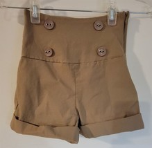 Womens S Mandee Khaki Brown Side Zip Walking Shorts - £8.60 GBP