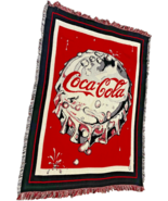 VTG 90&#39;s Coca-Cola bottle cap Thick/Heavy 48 x 62 inch Throw Blanket - $68.88