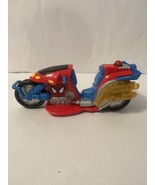 Spiderman-&amp; Friends-Web Cycle Racer Playwell-2002 lights an sound - $12.52